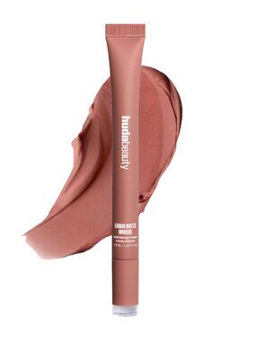 HUDA BEAUTY Liquid Matte Mousse Soft Blur Lip Cream | Bombshell Pinky Brown| NEW